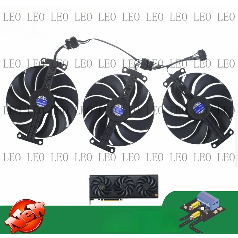 SS 90MM CF9015U12D Graphics card fan for ASUS PROART RTX4070TIS 4070S 4080 4060TI