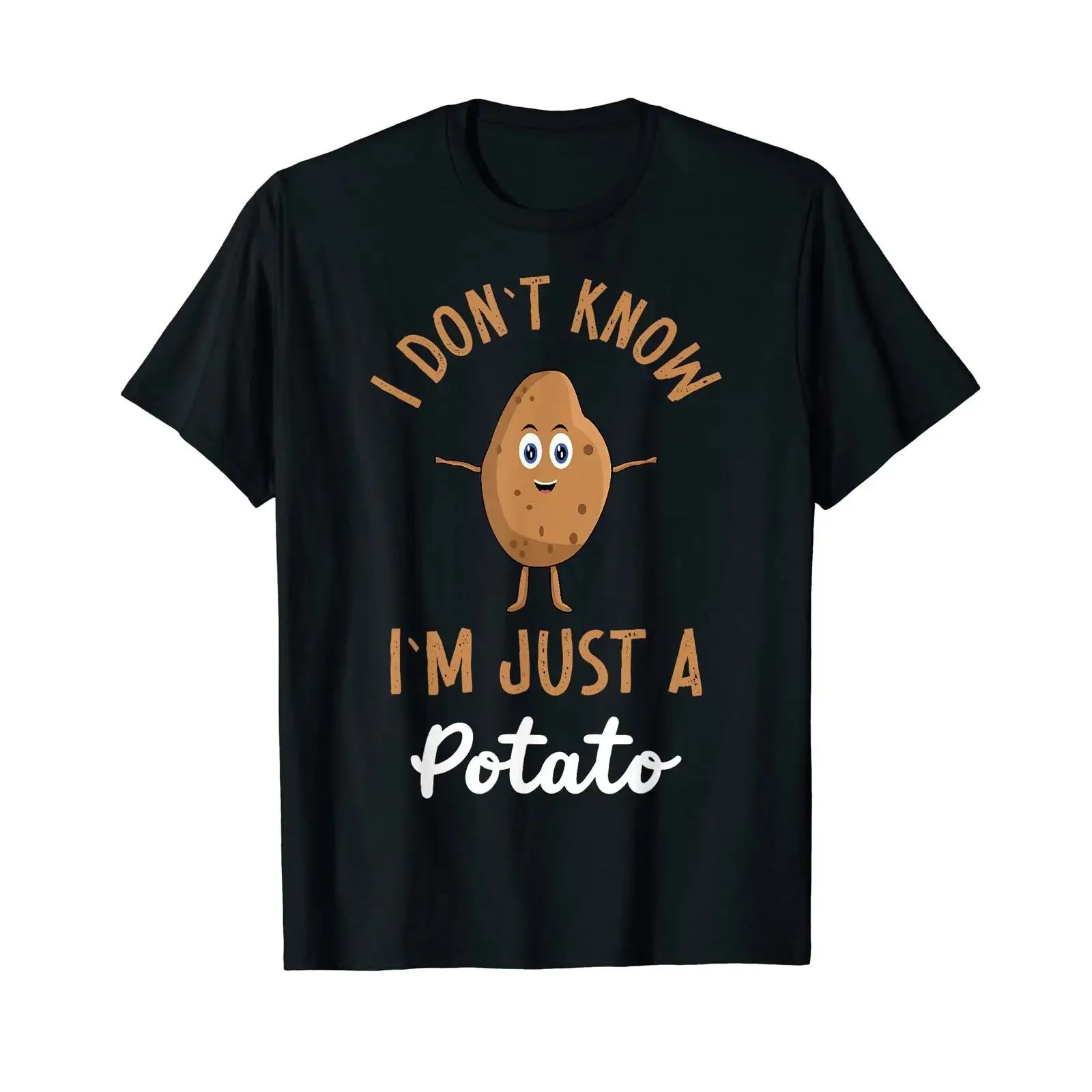 I don't know Im just a potato funny t shirt vintage Washed Unisex Stylish Soft Versatile graphic streetwear Comfortable homme