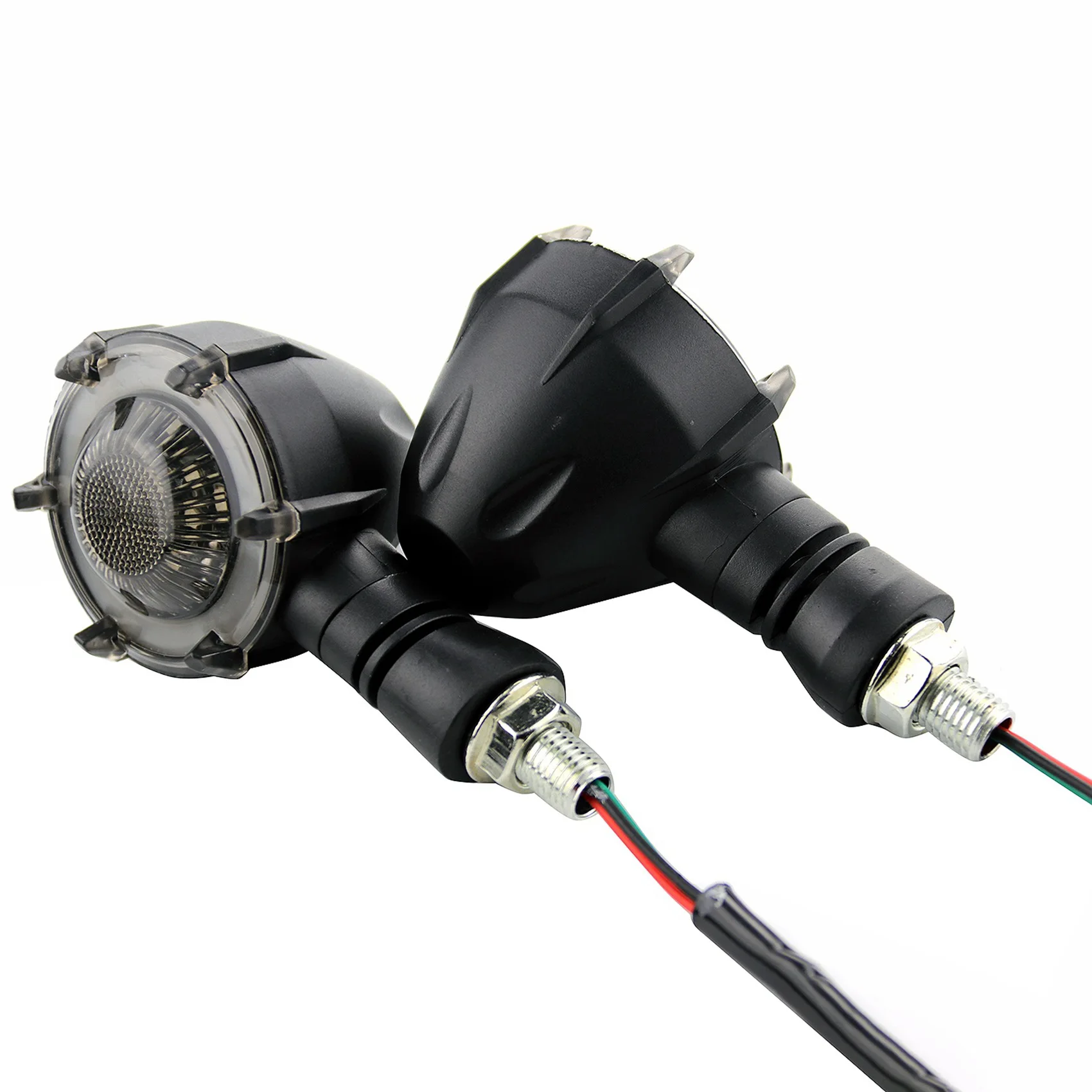 A60E-4Pcs Motorcycle Turn Signal Modified LED Two-Color Circular Streamer Turn Signal Indicator With Daytime Running Lights