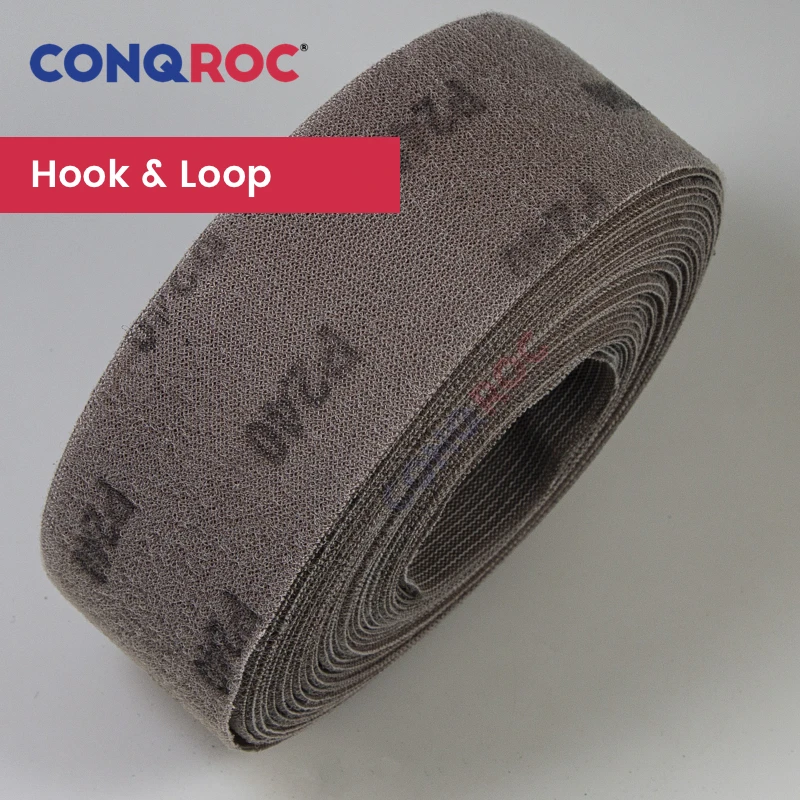 70mmx12-Meter(2.76x473") Sanding Strip Dust Free Tailorable Aluminum Oxide Mesh Grid Sandpaper Roll Hook and Loop Grit P80~400 - view 3