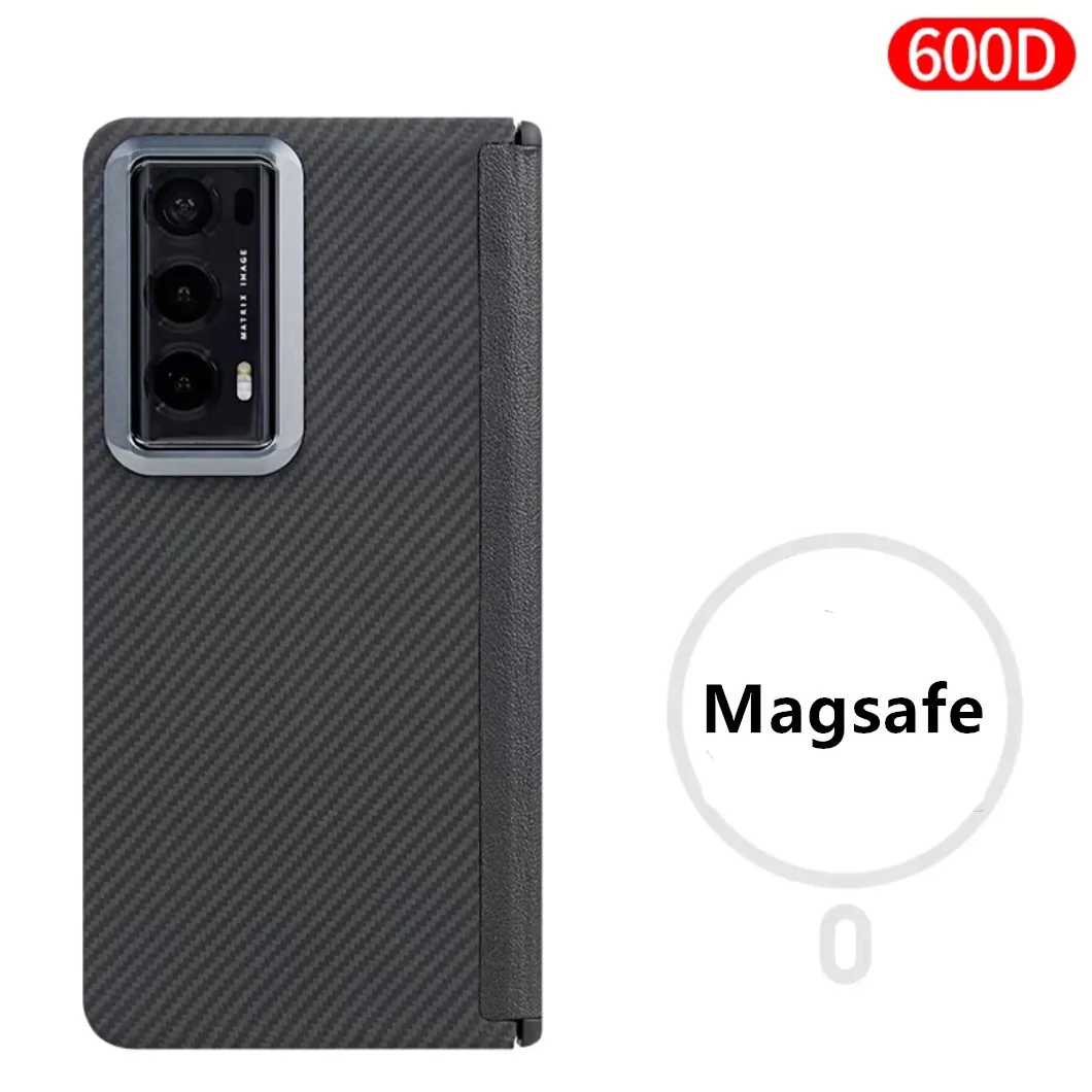 Genuine Real Carbon Fiber Slim Magsafe Case For Honor Magic V2 MagicV2 Matte Ultra Thin Hinge Axis Flip Bulletproof Armor Cover