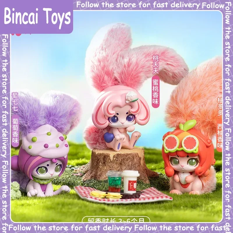 

Genuine Cup Rabbits Fruit Milk Multi-Series Blind Box Rabbit Figures Cute Collectible Desktop Decorative Ornaments Gift Girl