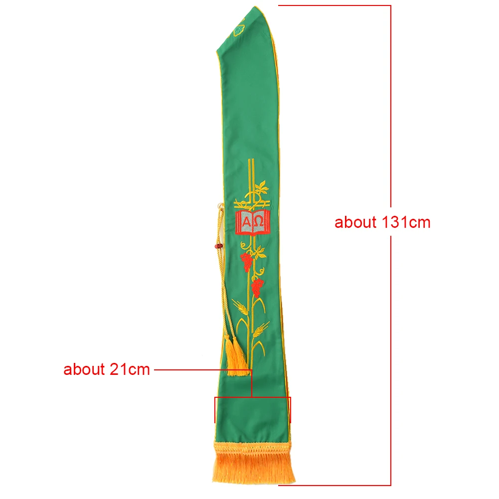 Двусторонний палантин для церковного духовенства, аксессуары для костюма священника, шарф