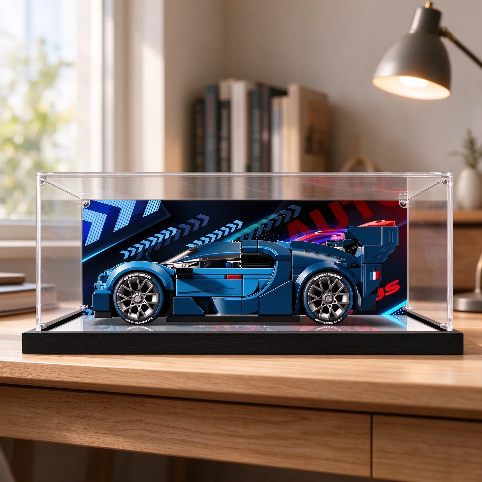 Suitable for 77253 Bugatti Vision car model Lego acrylic display box figure dust cover