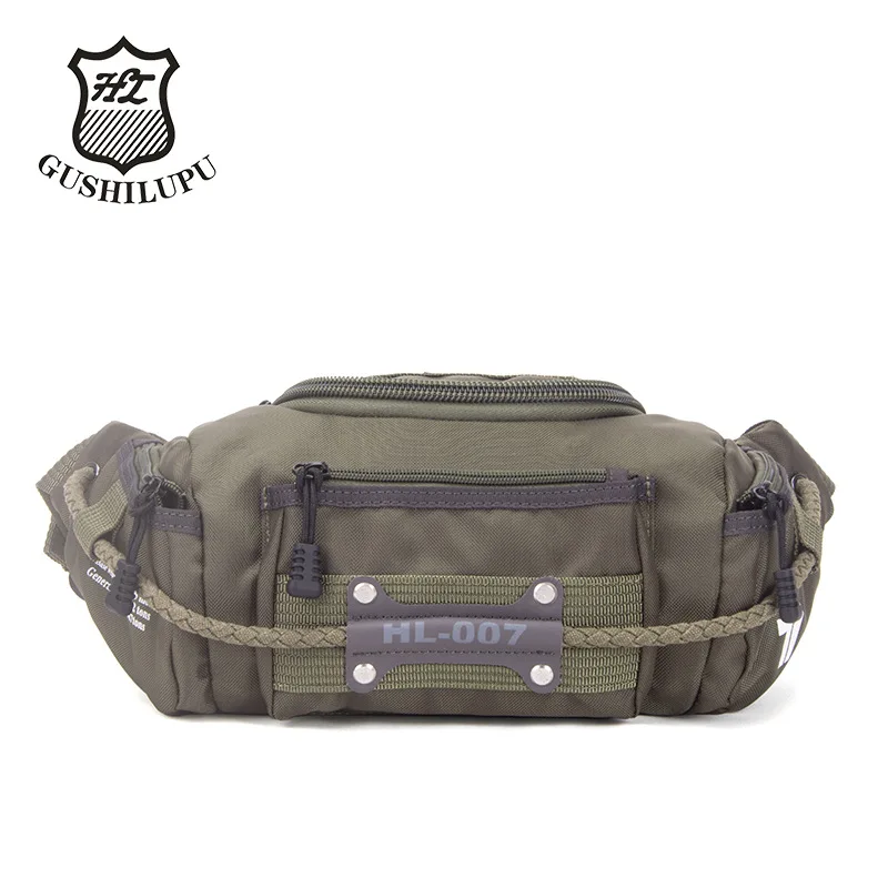 Men's waterproof waist bag Oxford spinning splicing multi-pocket diagonal backpack leisure commuting men's chest bag