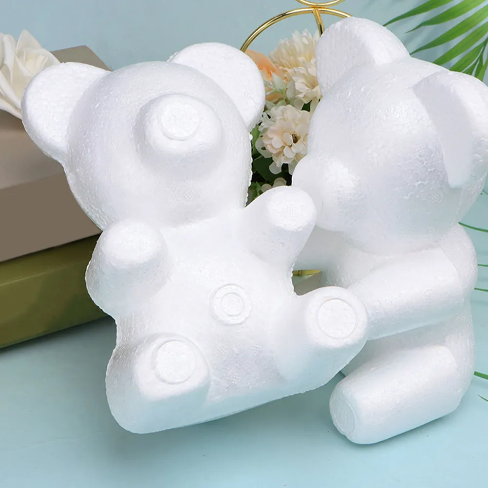 3Pcs High Quality Blank Modelling Bear for DIY Bear Sculpture Craft Supplies Valentine Party Decoration Floral Arrangements Prop