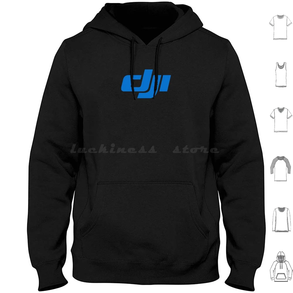 Logo-Dji Hoodie Cotton Long Sleeve Drone Pilot Mavic Gopro