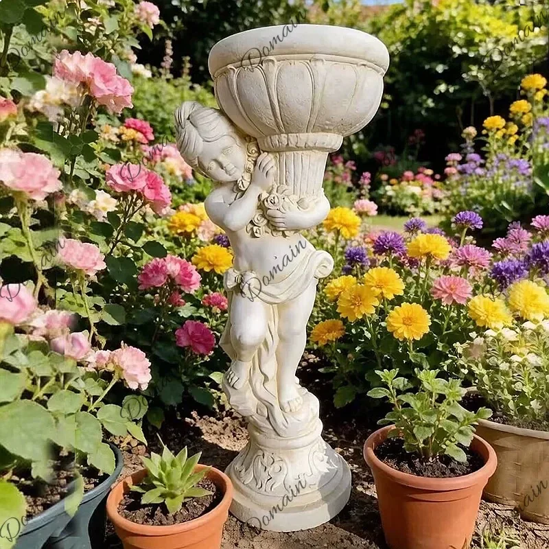 QA European Retro Roman Flower Pot Creative Balcony Garden Decorative Planter Vessel