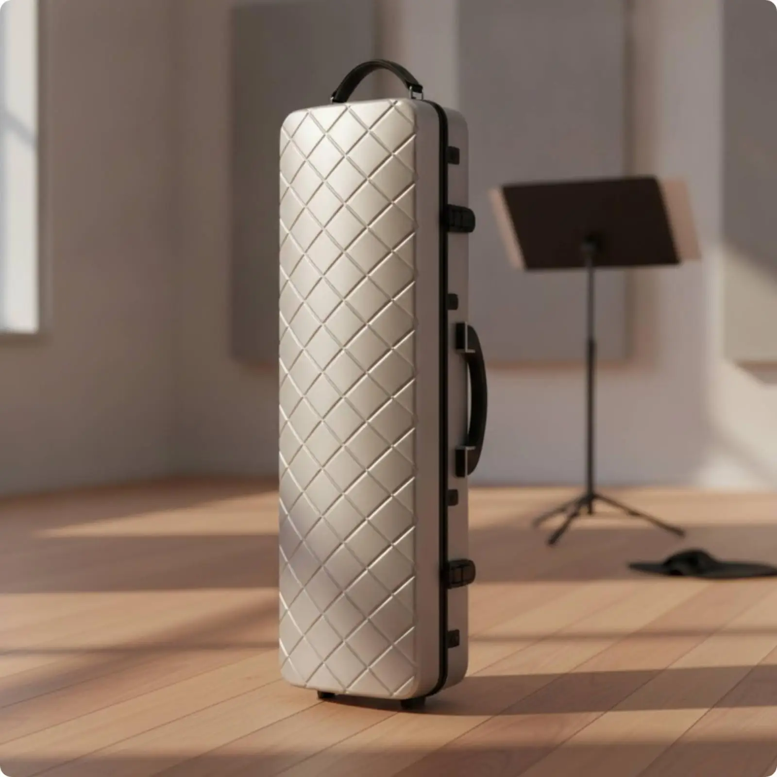Full Size 4 4 Carbon Fiber Violin Case Hard Shell Padded Violin Suitcase with Handle for Violin Travel and Storage