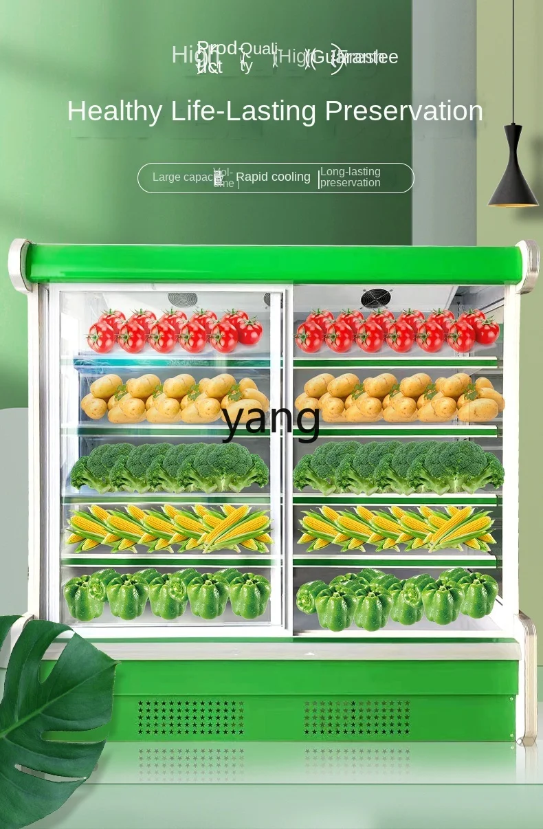 L\'m\'m Commercial Wind Screen Counter Fruit Fresh Cabinet Air Cooled Display Cabinet Refrigerated Cabinet