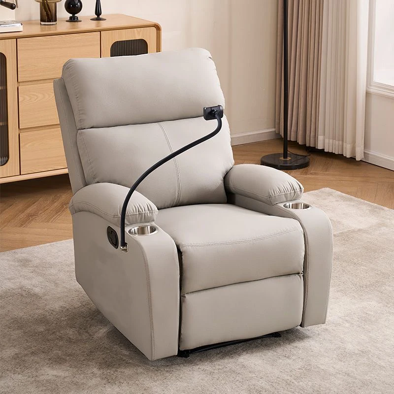 Sillón Eléctrico Giratorio de Lujo Moderno para Sala de Estar, Sillón Individual Relajante, Mecedora, Sillón Reclinable para Dormitorio, Muebles de Diseño