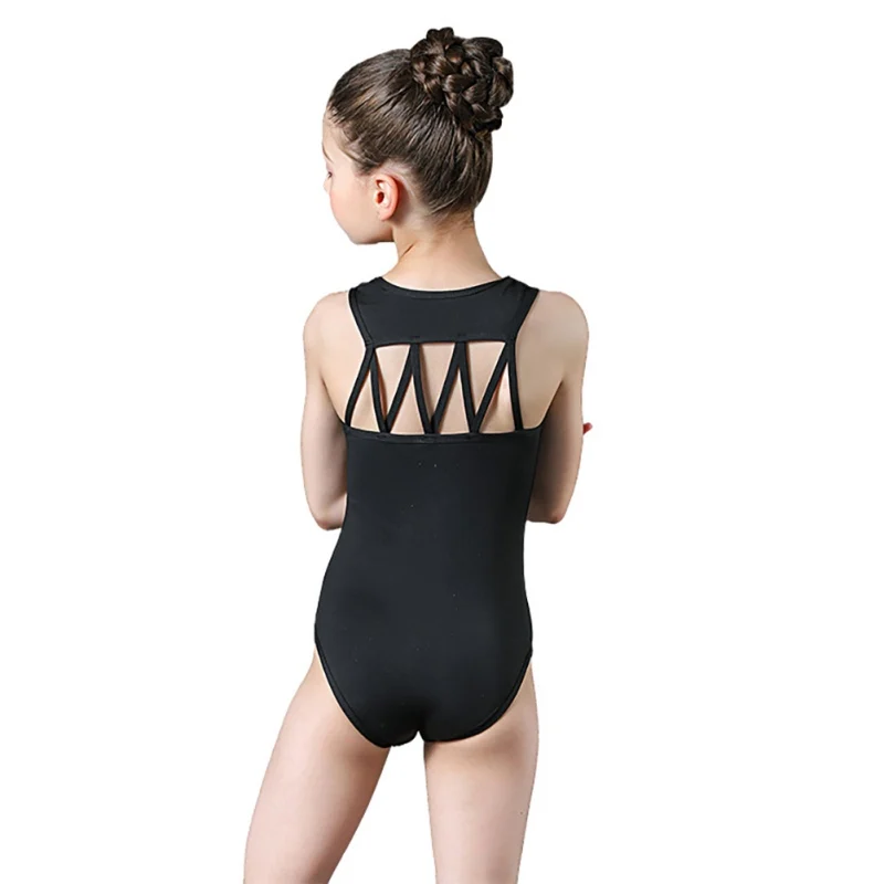 Kids Girls Sleeveless Gymnastics Bodysuit Ballet Leotard Cotton Dance Suit 3-12Y Wholesale