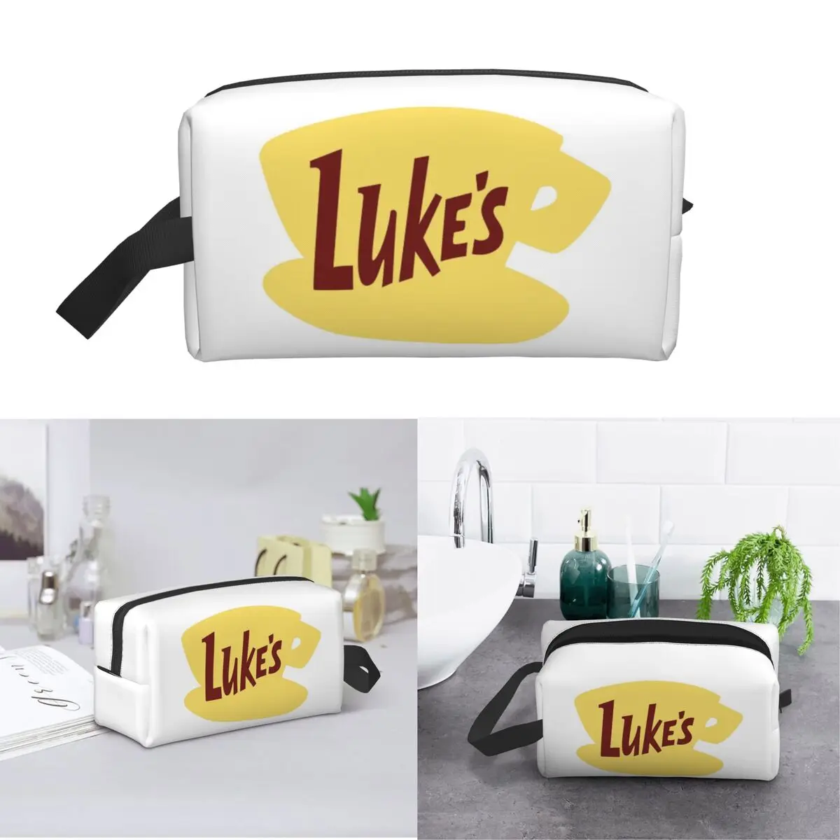 Luke's Diner Gilmore Girl Birthday Gift Makeup Bag Cosmetic Organizer Storage Dopp Kit Toiletry Cosmetic Bag for Women Beauty