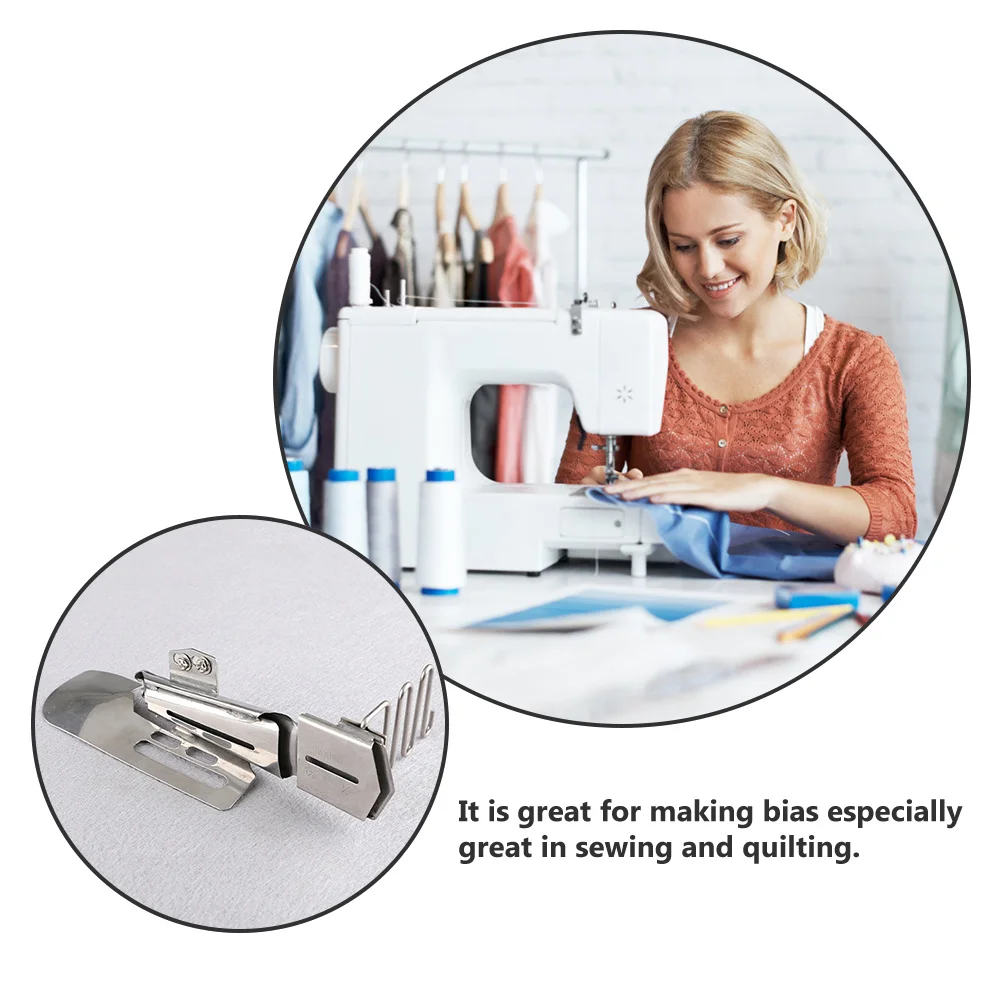 Carpeta para máquina de coser, doble ángulo de pliegue, accesorio para carpetas de bordes de acero inoxidable, herramienta de encuadernación de dobladillo, costura cegadora Overlock