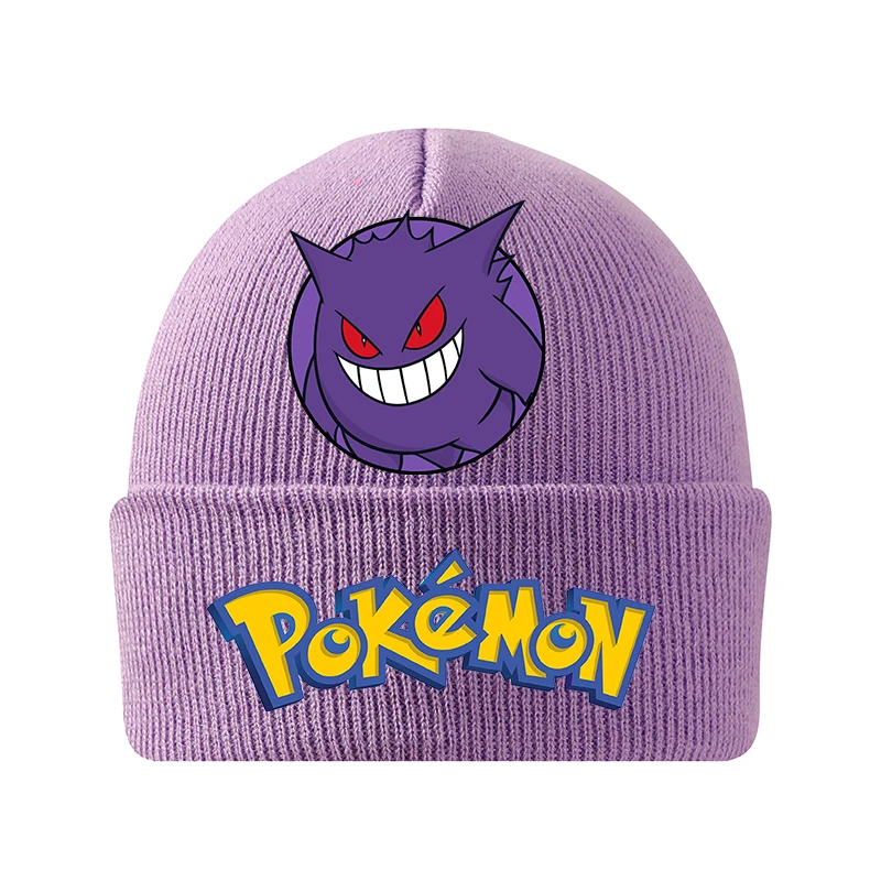 Pokemons Knitted Hat Pikachu Cartoon Anime Knit Cap Boys Girls Autumn Winter Warm Windproof Children's Hats Warmer Bonnet Gifts