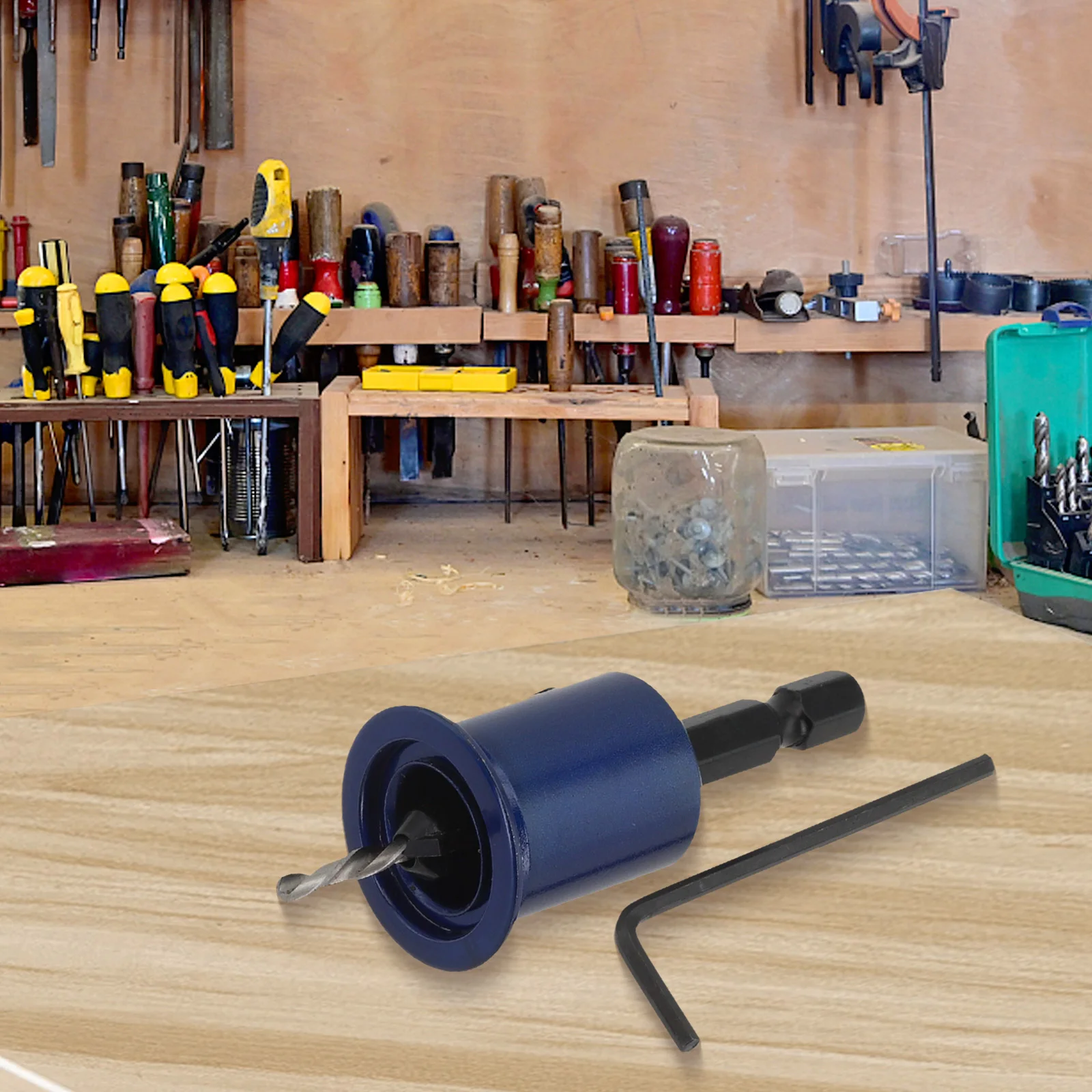 1 PC Countersunk เจาะ Bit Alloy Core Limiter Countersink เจาะ Router บิตเหล็ก 8mm Shank งานไม้เครื่องมือเจาะรู