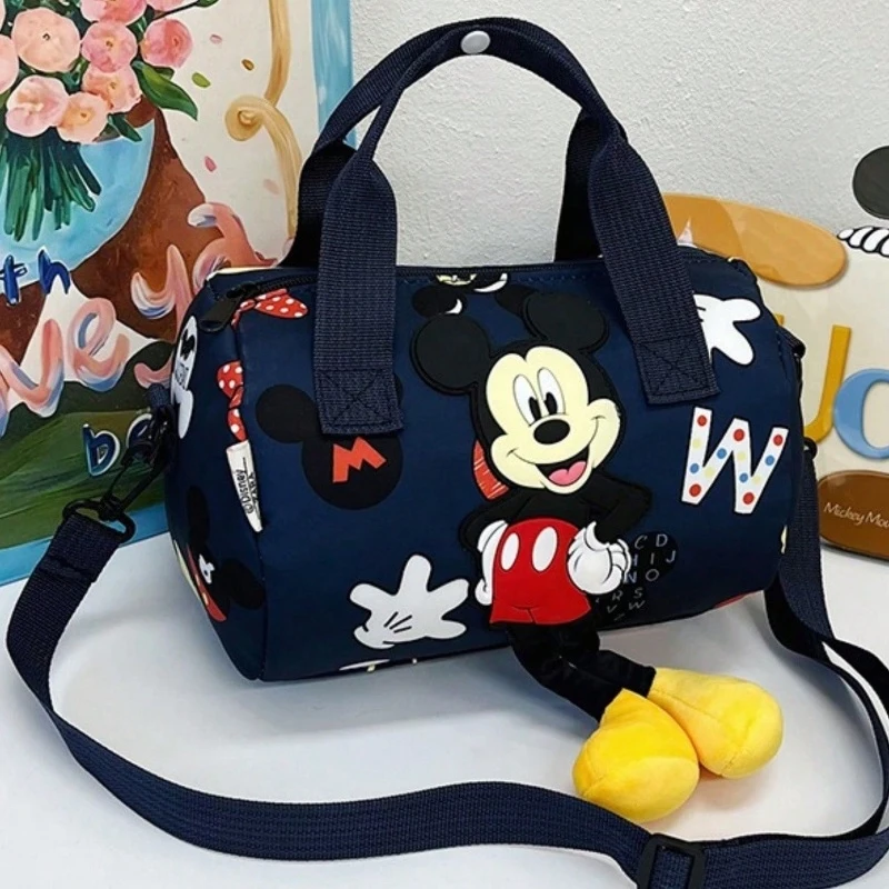 

1pc Mickey Mouse Barrel Crossbody – Lightweight Cylinder Purse with Zipper Closure, Perfect for Travel & Shopping.