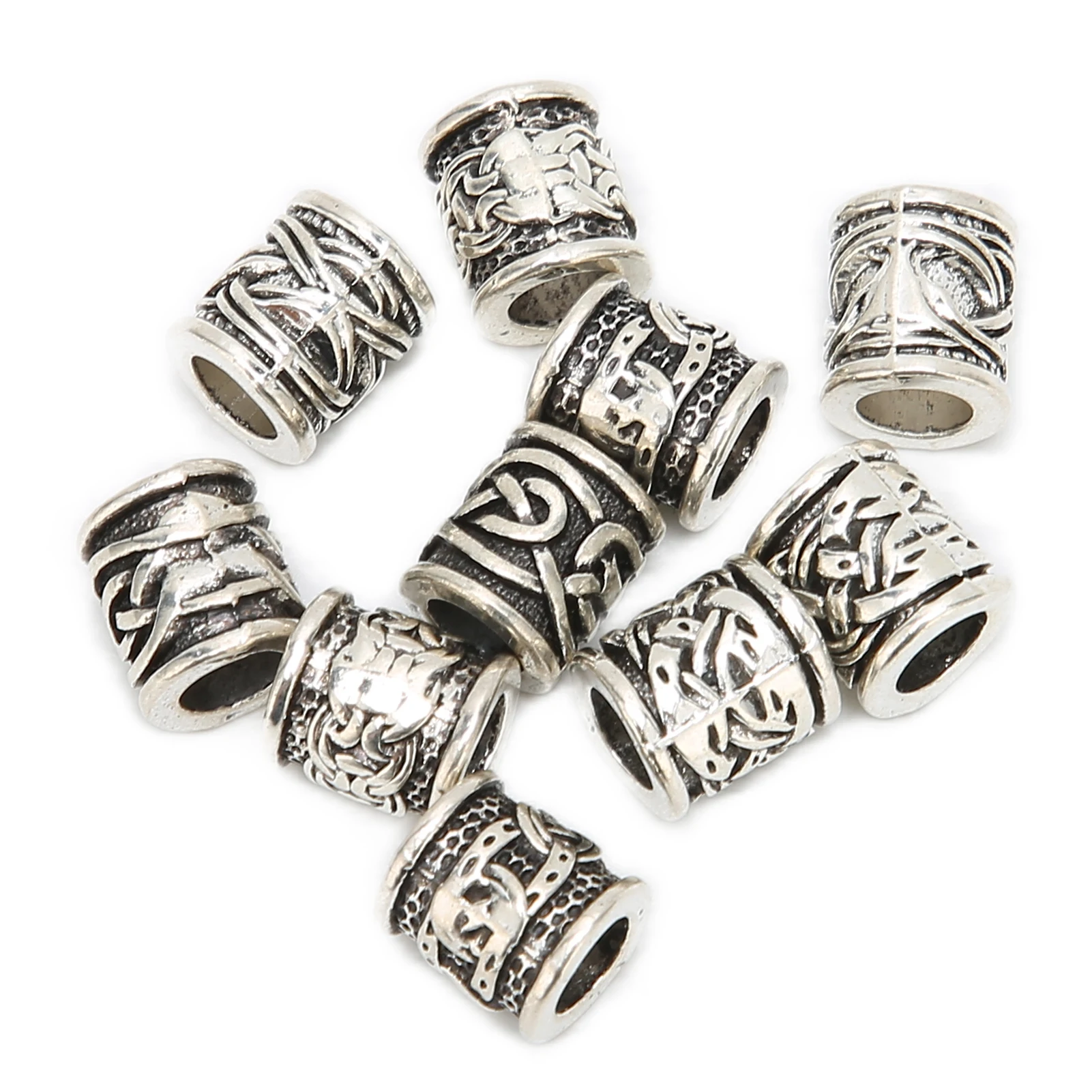 Viking Beard Beads Alloy Antique Norse Dreadlock Beads for Beard Hair  Bracelet Necklace Antique Norse Dreadlock Beads