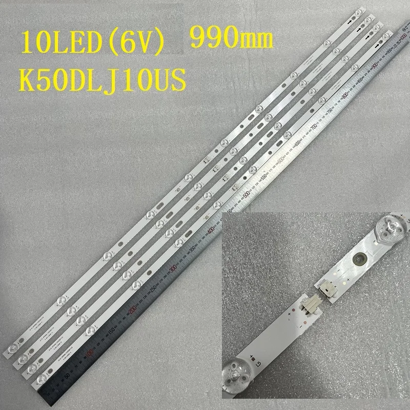 Podświetlenie LED 10LED dla ROJEM HBTV-50K5S TD K50DLJ10US D50-M30 V500dJ6-QE1 JS-D-JP50DM-101EC A101EC RC50B19S-4KSM MS-L2608 V1
