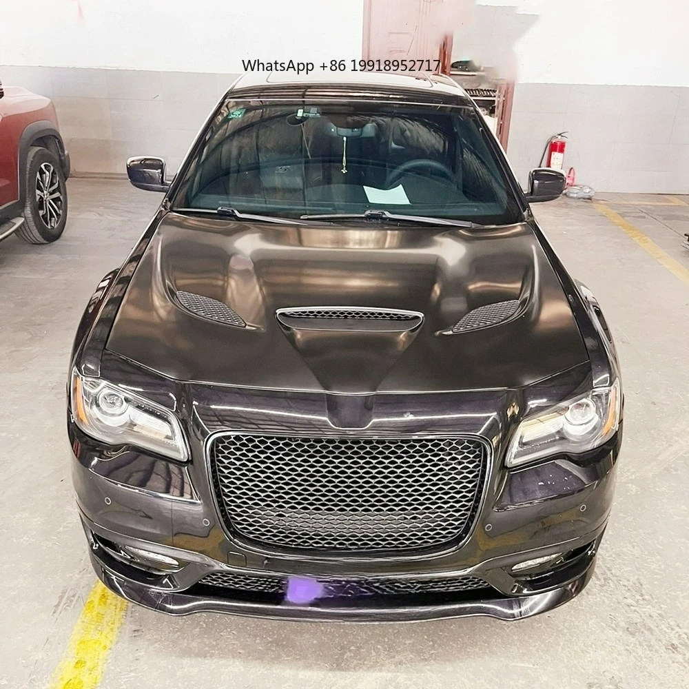 

2011-2024 Chrysle-r 300 300C Hellcat Style ALUMINUM Hood Bonnet with Vent Bezel