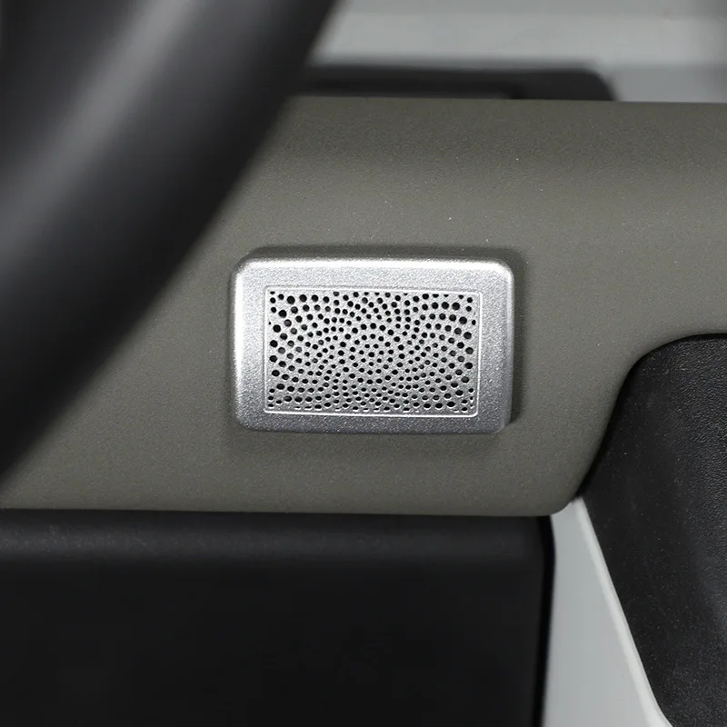For Land Rover Defender 110 2020-2024 Aluminum Car Central Control Microphone Speaker Cover Decoration Stickers Car Accessories