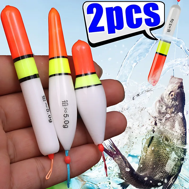 EVA Rocky Fishing Float Sea Pole Eye-catching Long Range Big Belly Float Sea Bass Sliding Float with Pluggable Fluorescent Stick