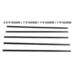5x Carbon Fiber Strips High Strength Wear Resistance Carbon Fiber Rods for Model Aircraft RC Planes Radio Controlled Vehicles