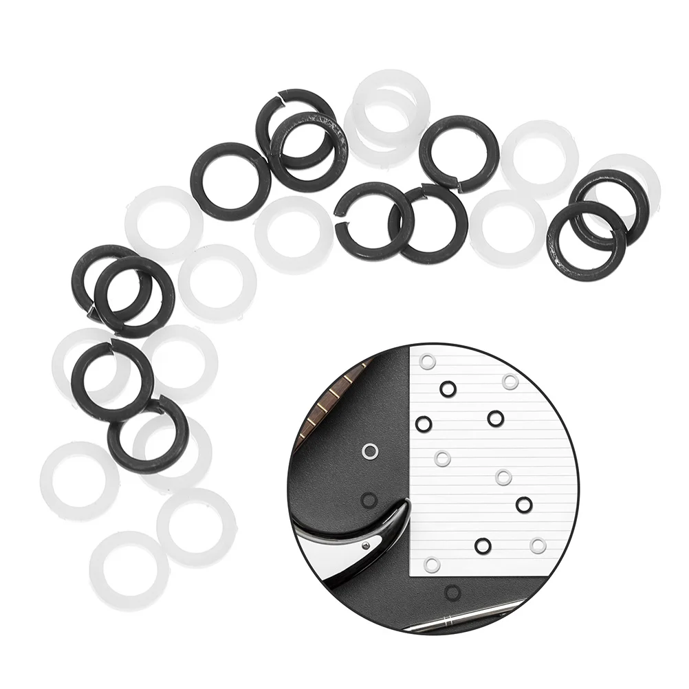 

1 Set Plastic Guitar Tuner Gaskets 2-Pack Dual Washers Easy Installation For Enhanced Stability Sound Transmission Replacement