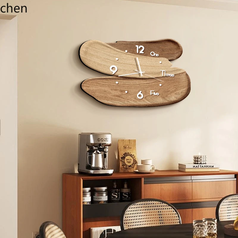 

QZT Clock Wall Clock Living Room TV Background Wall No-Drill Clock Dining Room