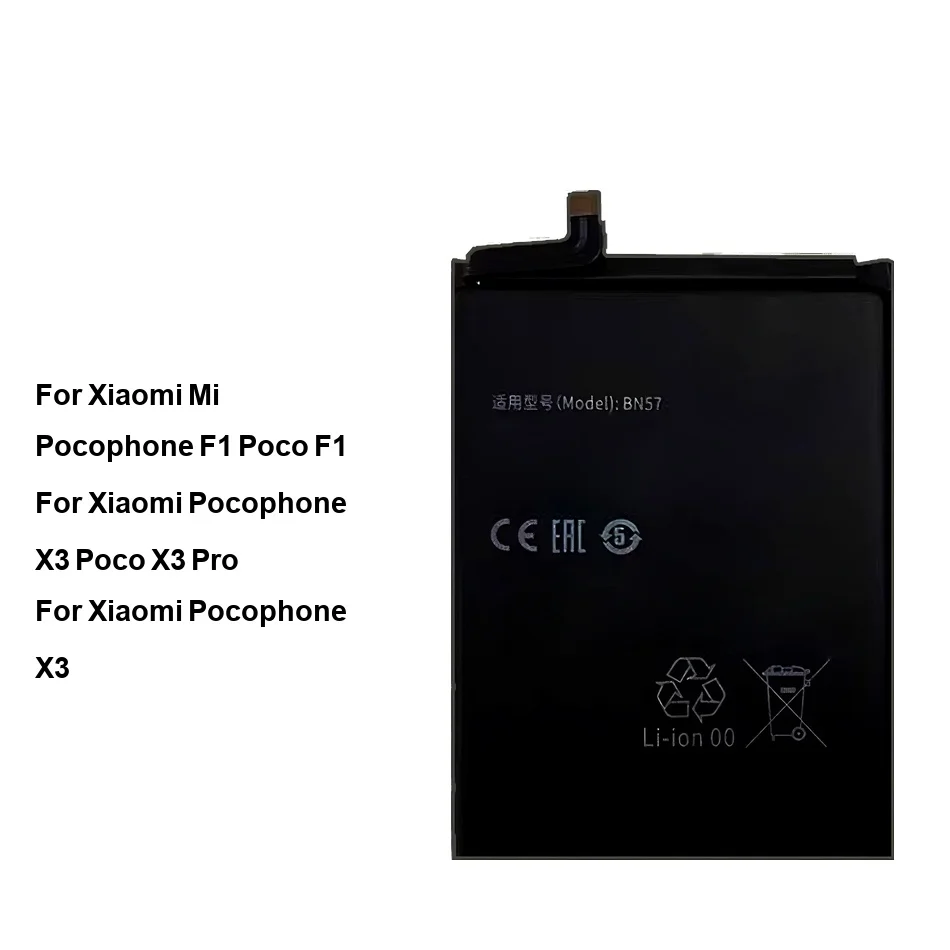 

Аккумулятор для мобильного телефона Stable BM4E BN61 BN57 4000-6000 мАч для Xiaomi MI Pocophone F1 Poco F1 X3 Pro