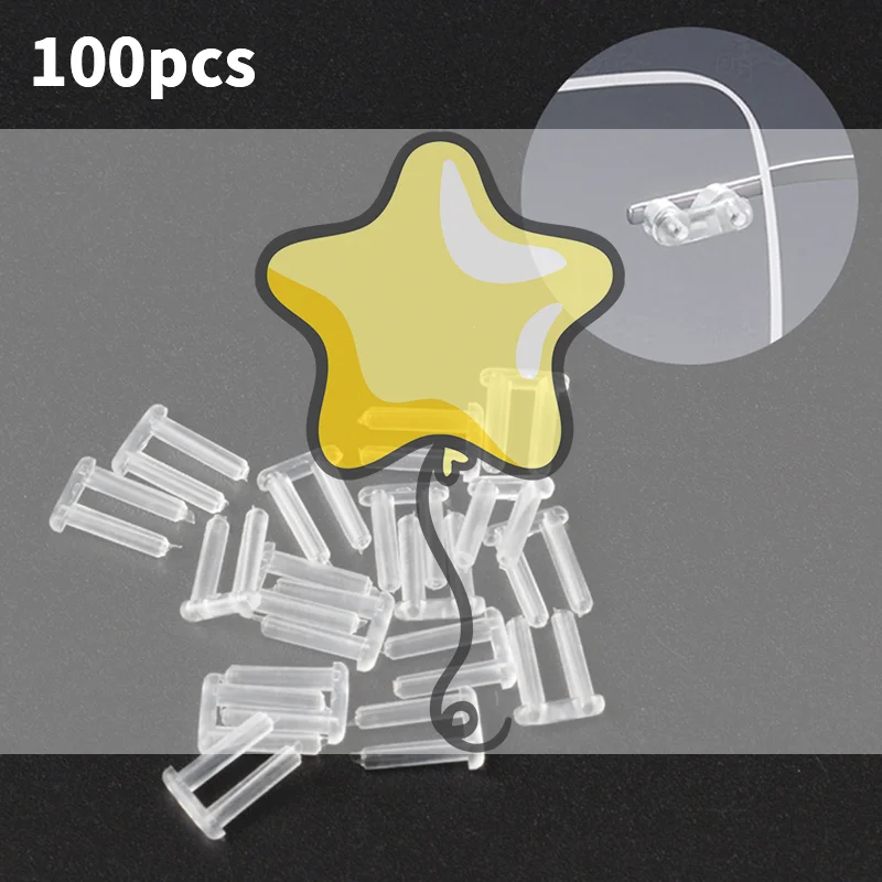 100Pcs/Set Double Rubber Plug For Frameless Glasses Spare Buckle For Prescription Glass Glasses Equipment Accessories