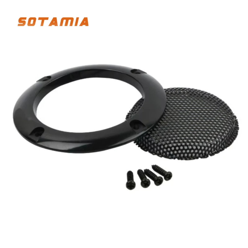 SOTAMIA 2Pcs 3 Inch 73MM Subwoofer Speaker Grill Black Mesh Enclosure Net Protective Cover Decorative DIY Speaker Accessories