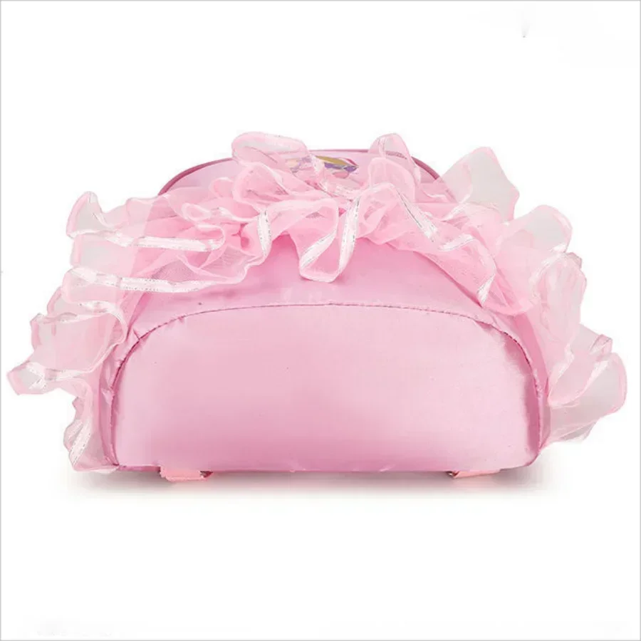 Bolsa de baile de encaje rosa para niñas, bolsa de Ballet de baile para niñas, bolsa de bailarina para bebés, mochila bordada de gimnasia para niños