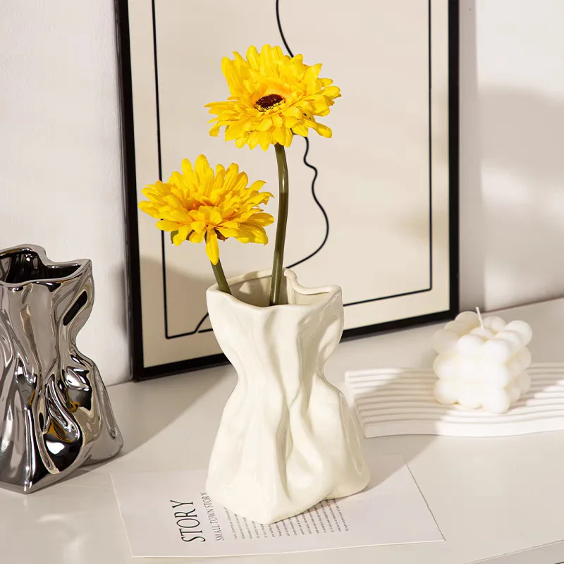 CX special-shaped ceramic vase ornament living room desktop home dining room decoration flower arrangement