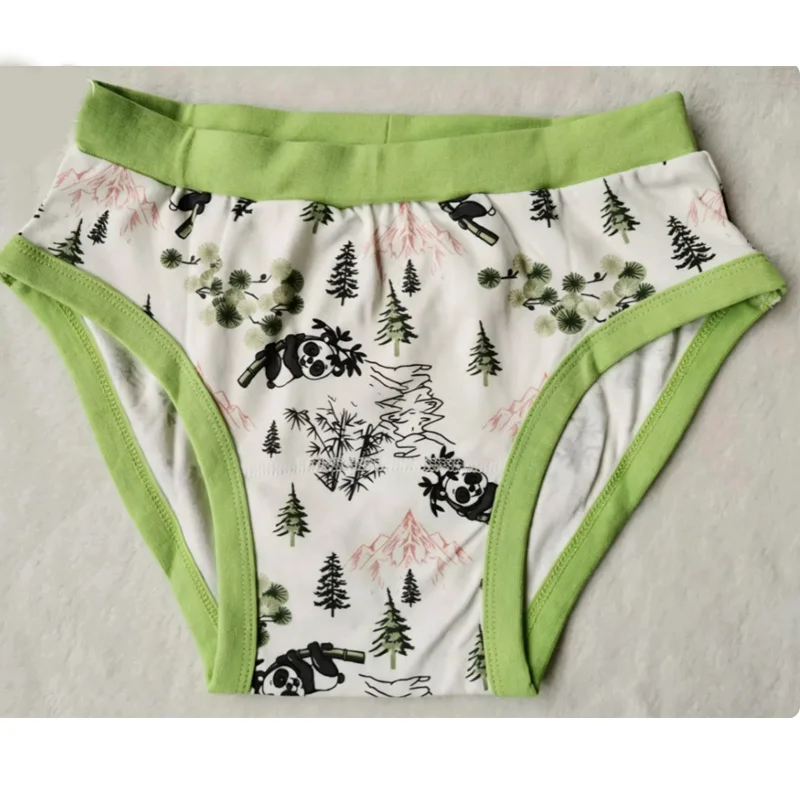 Cute Panda Pattern Men Woman Briefs Underwear Comfortable Breathable Cotton ABDL Cloth Diapers Thin Style Study Pants