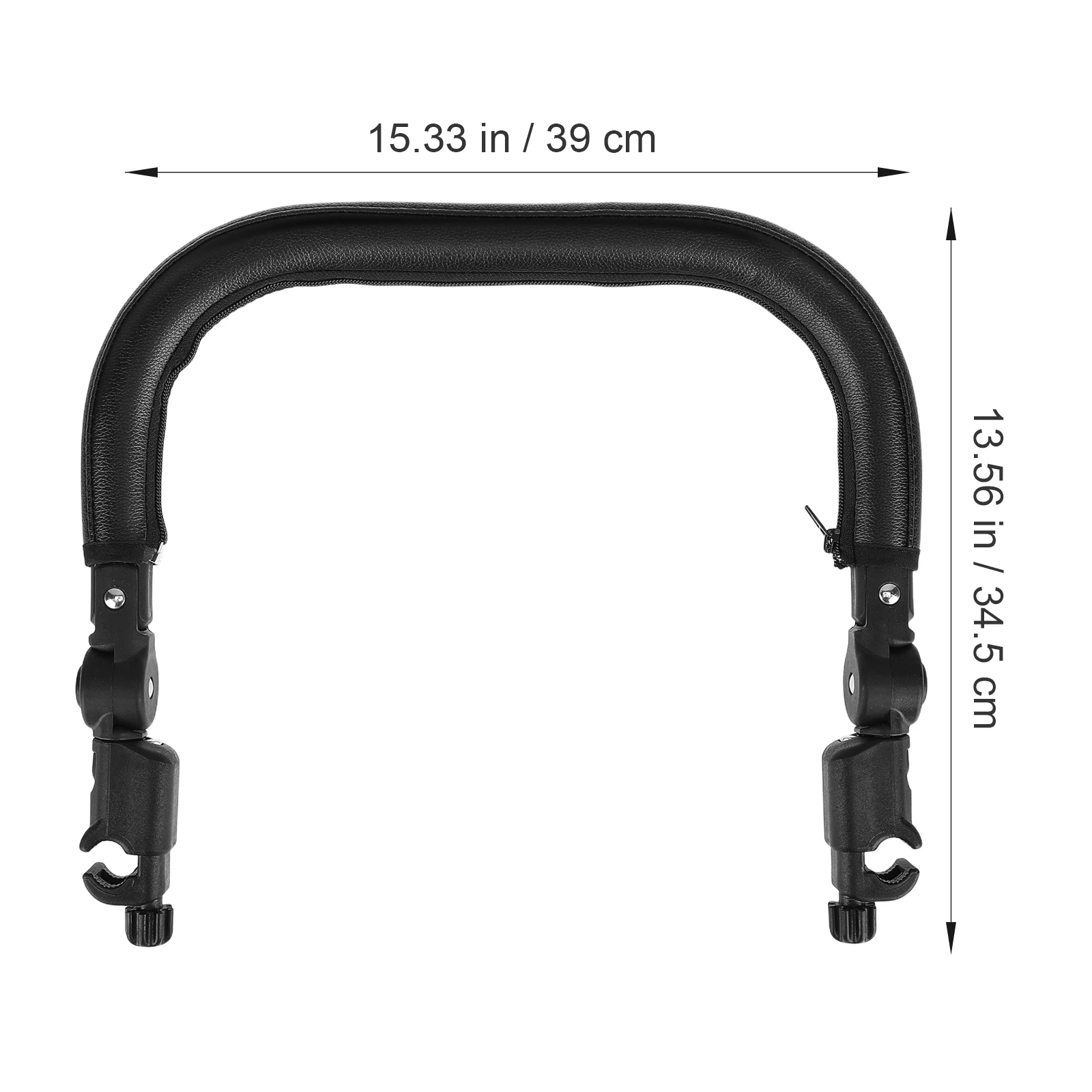 Pu engrossado quadro de ferro impermeável removível braço alça universal para carrinho de bebê-acessórios para carrinho de bebê