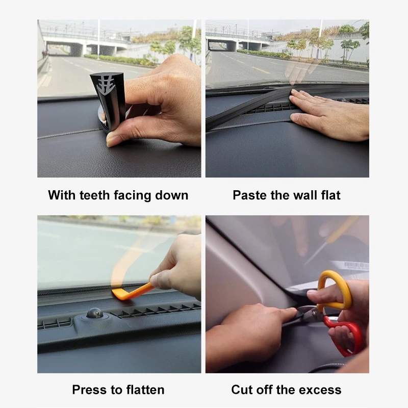 BLALION Car Sticker Dashboard Sealing Strips Rubber Seals Sound Insulation Sealing Universal Weatherstrip Auto Stickers Parts