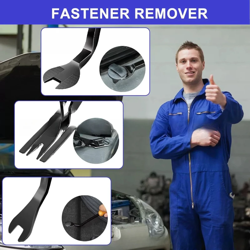 1-4PC Car Clip Removal Pliers Tools Auto Body Panel Door Fastener Push Pin Trim Removal Tool Kit Automotive Pry Tool Repair Set - view 5