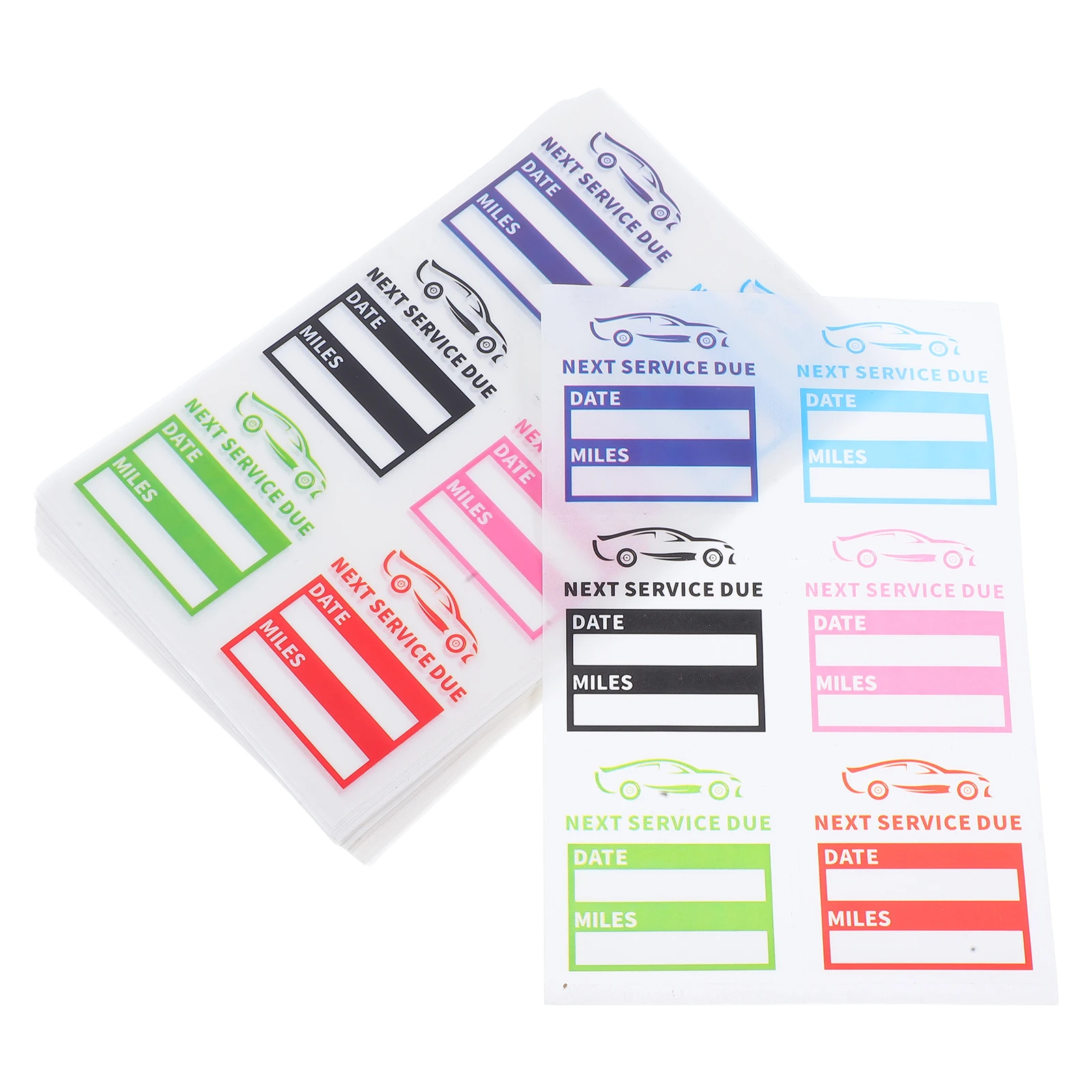 

6 Sheets No Glue Static Cling Windshield Service Reminder Labels Electrostatic Next Service Due Decals Car Maintenance Labels