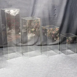 5set Acrylic Wedding Decoratin Props Road Lead Flower Vase Table Centerpiece Marriage Modern Floral Stand Columns