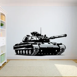 Tank Wall Decal Army Soldier Tank Wall Sticker Nursery Kids Room Decoration decal Vinyl Removable Waterproof Art Decal S185