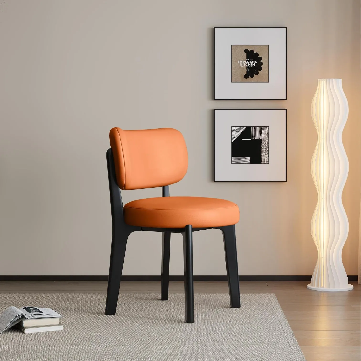 For Pointed chair Nordic modern simple home solid wood chair Back chair