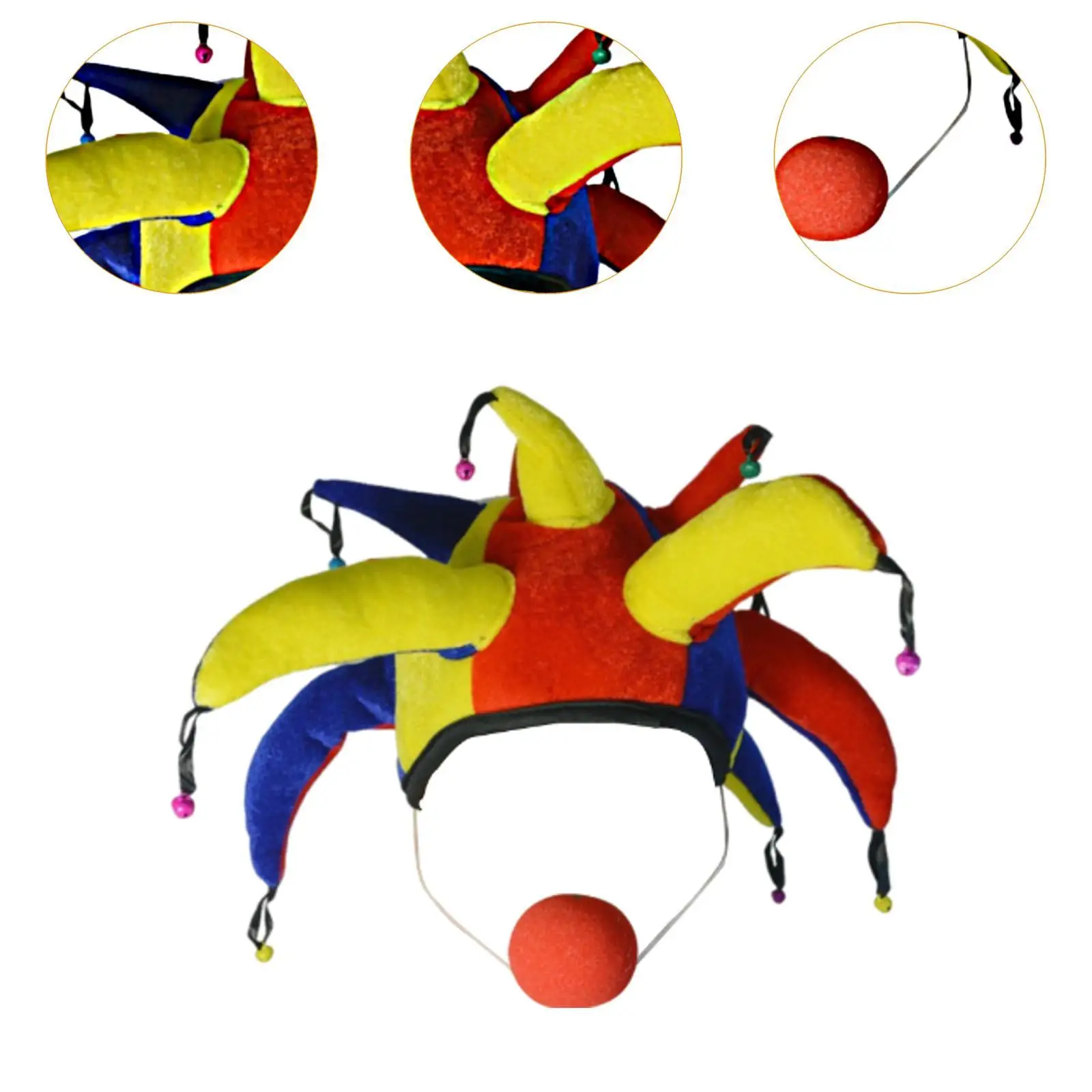 Cappello da clown Vestito operato da Halloween per donna Uomo Costume divertente Puntelli per spettacoli teatrali natalizi Bomboniere Carnevale Mascherata