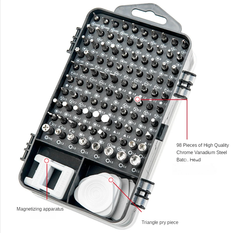 115 In 1 Screwdriver Set Magnetic Precision Insulated Bits Multitools Phone Repair Hand Tools High Quality Chrome Vanadium Steel