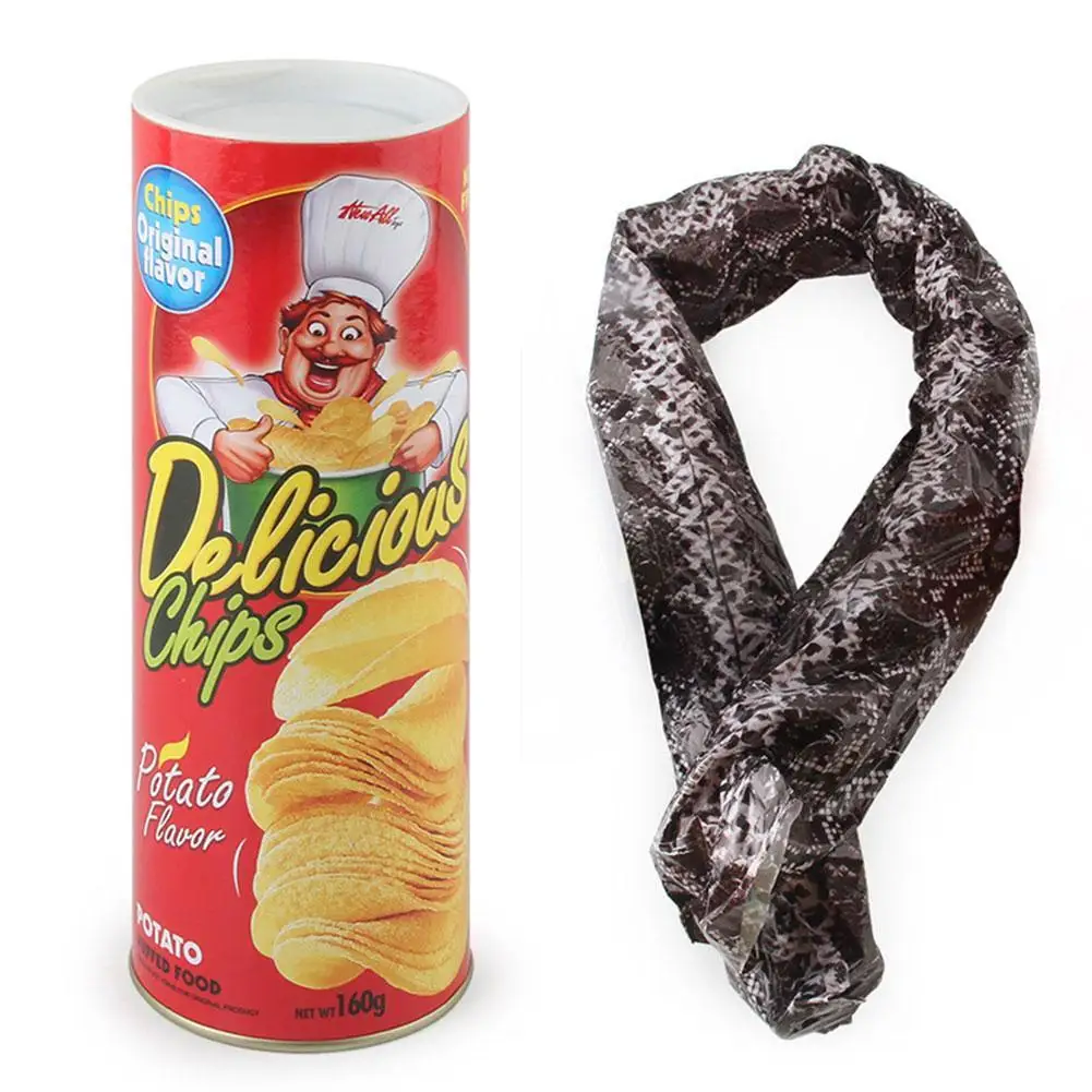 Funny Prank Toys Joke Items for Adults Potato Chip Can Jump Spring Snake Toy April Fool Day Party Jokes in A Can Gag Gift Prank
