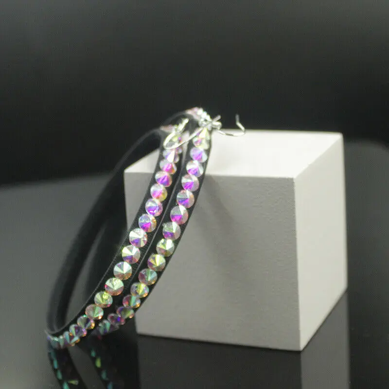 

Crystal Latin Dance Earrings Belly Dance Competition Jewelry for Women Shiny Stage Earrings Adult Girls Dance Accessories
