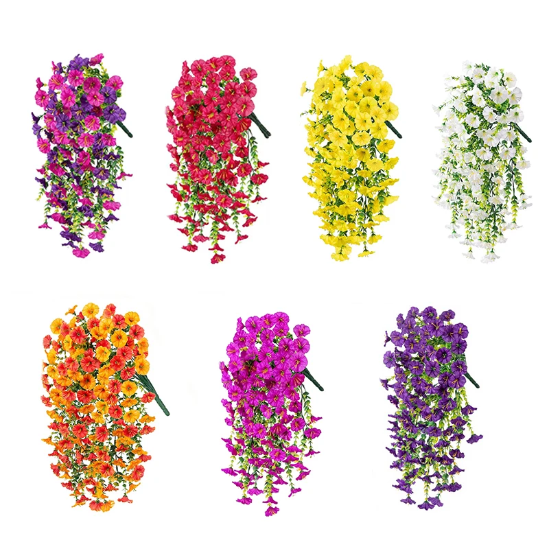 Home Decor Rattan - 1PC Artificial Morning Glory Wall Hanging