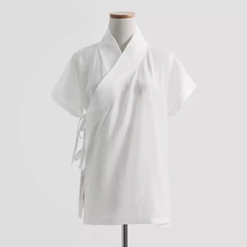 Ancient Chinese Hanfu Sleepwear Ming Dynasty Collar Men's Women's Inner  White Undergarment Polyester Fiber 100%