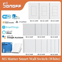 SONOFF M5 Matter WiFi Smart Wall Switch 80/86/120 Type eWeLink-Remote SwitchMan Voice Control via Alexa Google Apple Home