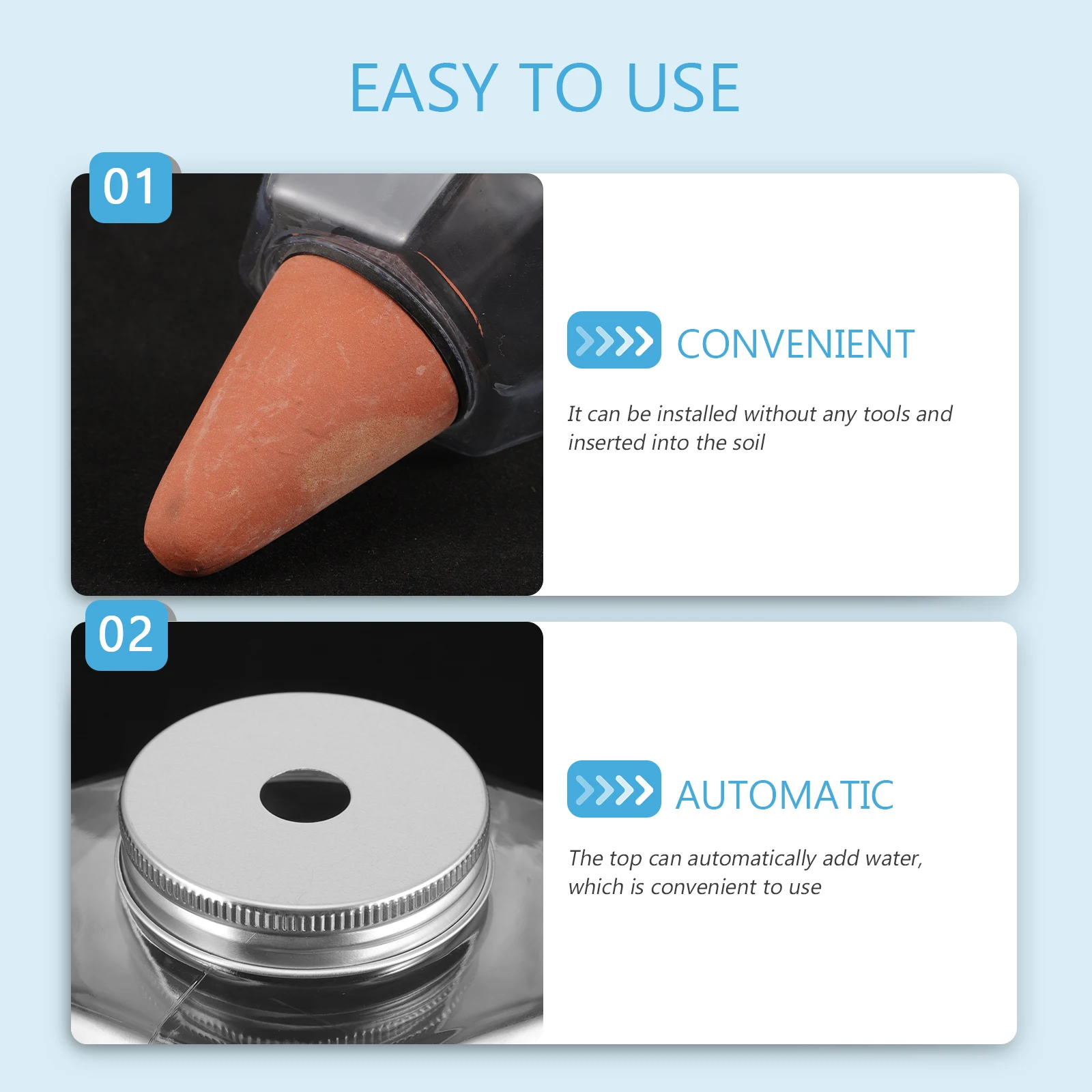 

2 Pcs Watering Can 350ML Small Tiger Shape Automatic Drip Irrigation Tool for Plants Garden Indoor Plant Care Device Reusable